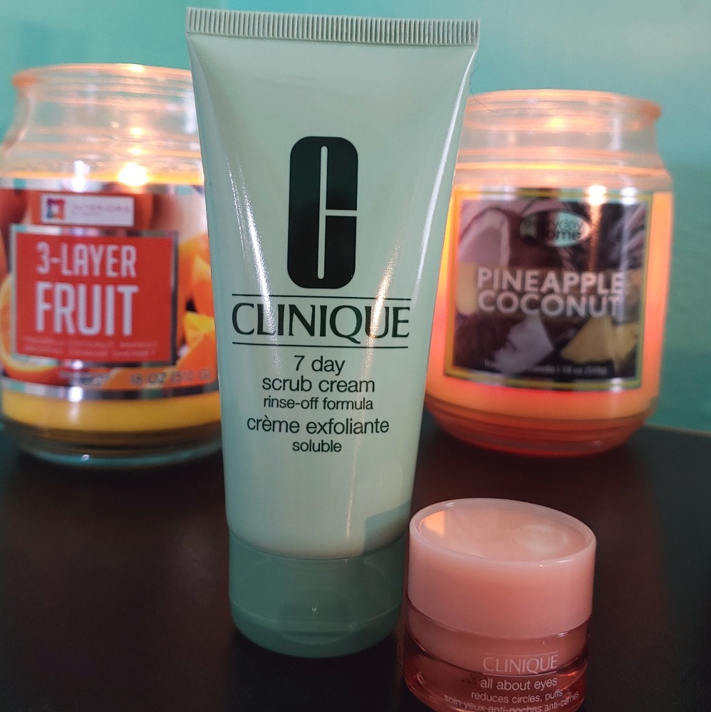 Clinique 7 day scrub + All about eyes
